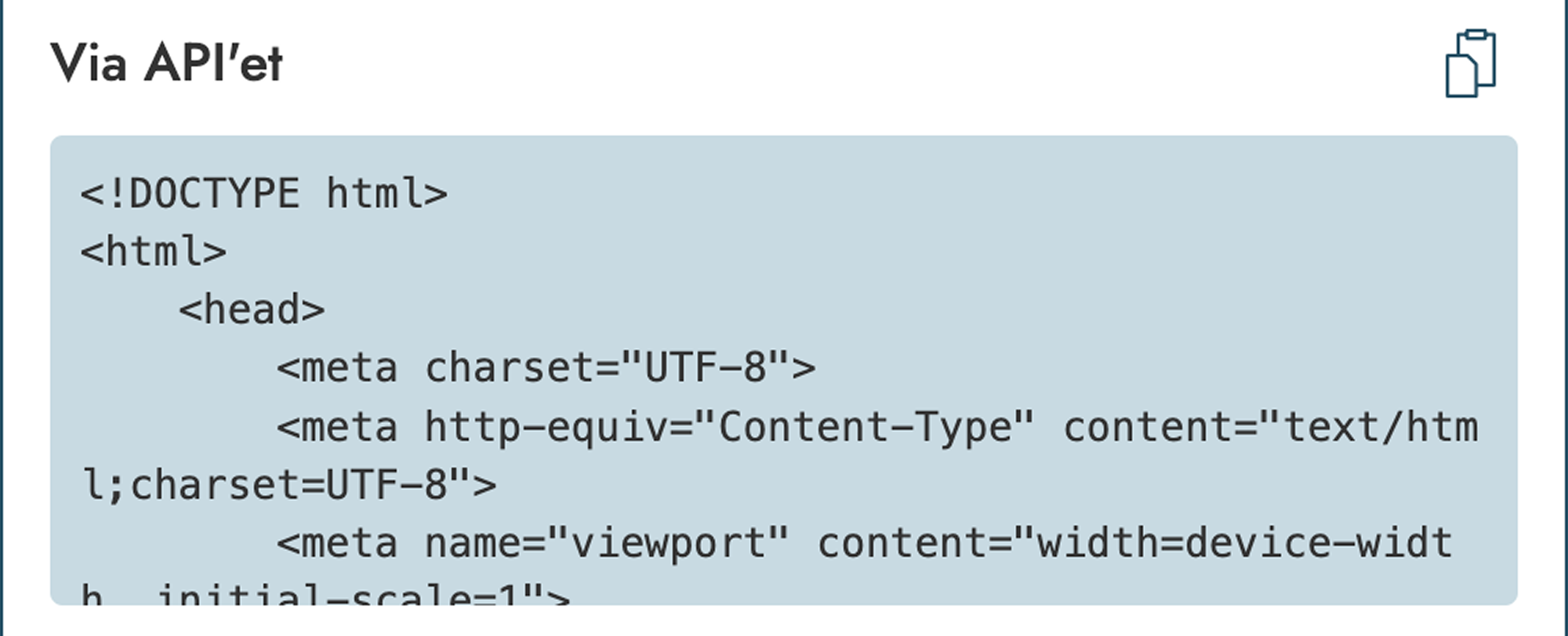 JavaScript API integration